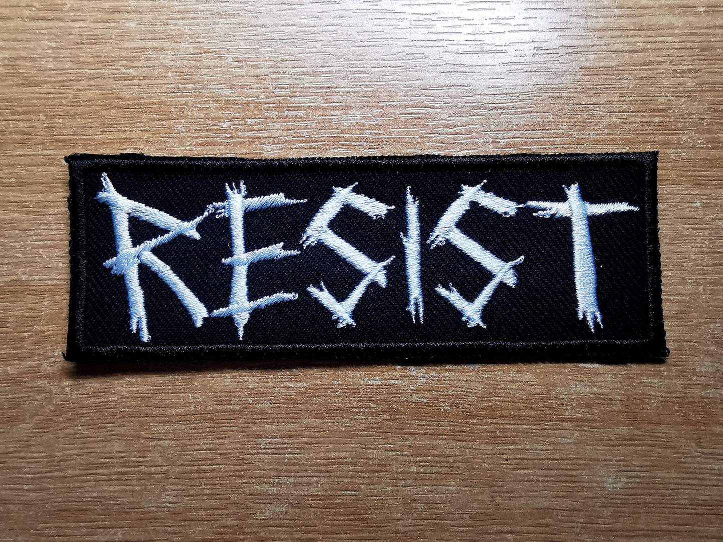 Resist Anarchist Politics Feminist Iron on Embroidered Patch