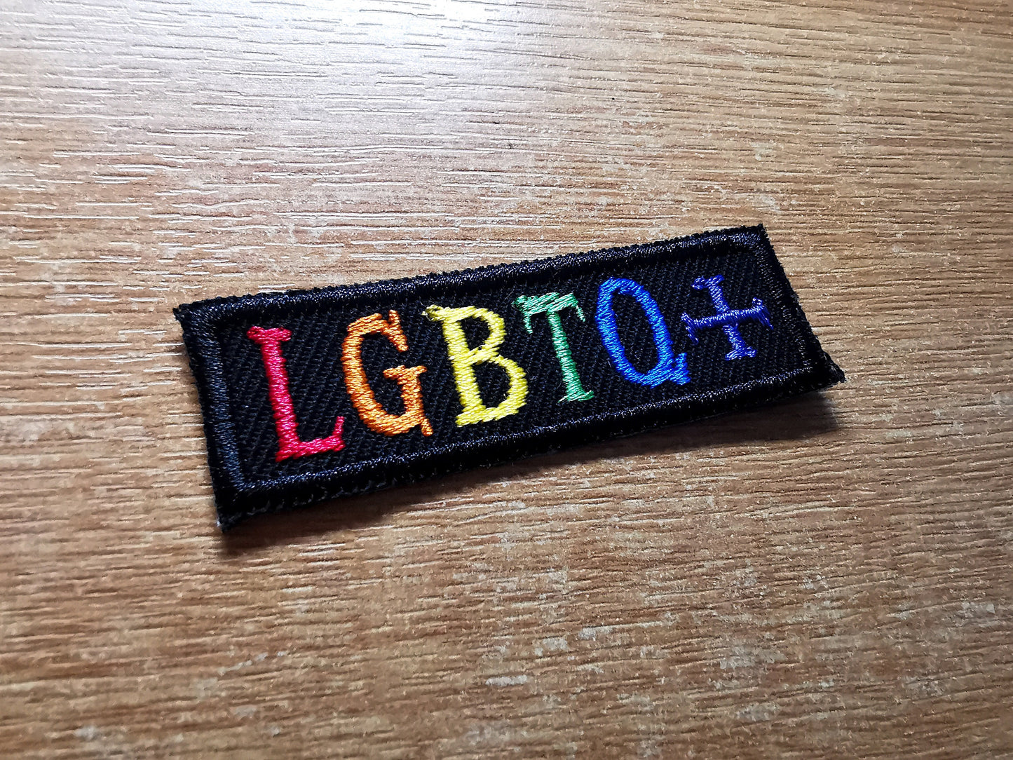 LGBTQ+ Small Rainbow Iron On Patch Pride Embroidered