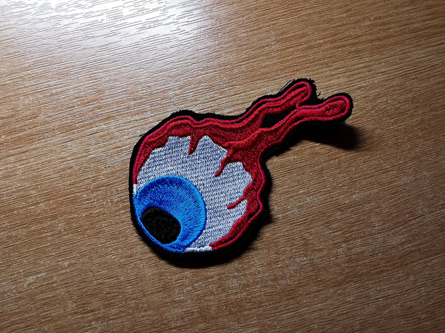 Creepy Eyeball Larger Iron on Patch Embroidered Art Skateboarding Style Graphics