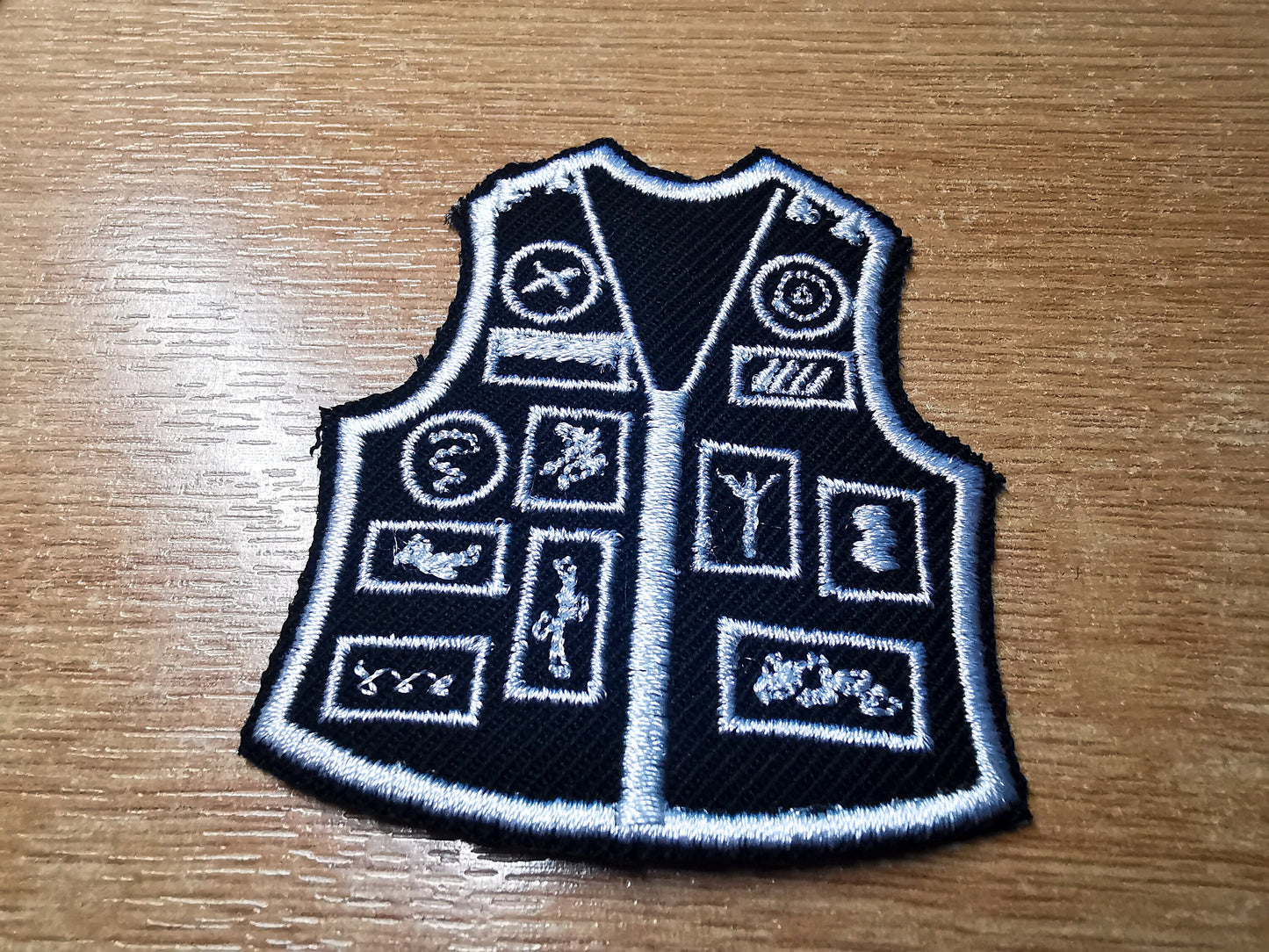Battle Jacket Embroidered Patch Jacket Parody Death Metal Black Metal Patch Thrash Metal Viking in White