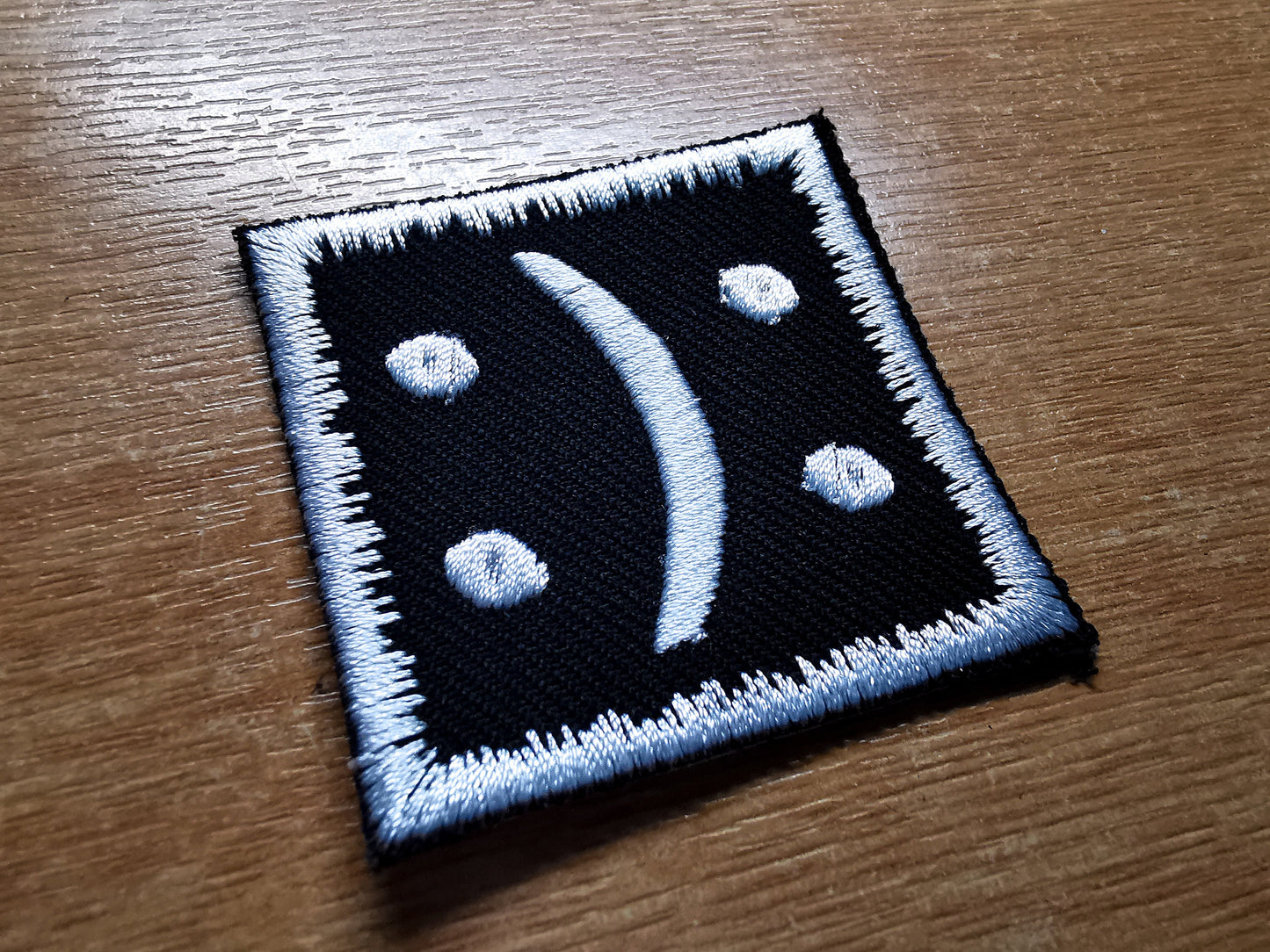 Bipolar Disorder Iron On Embroidered Patch Subtle Symbol for Disability and Mental Health Awareness