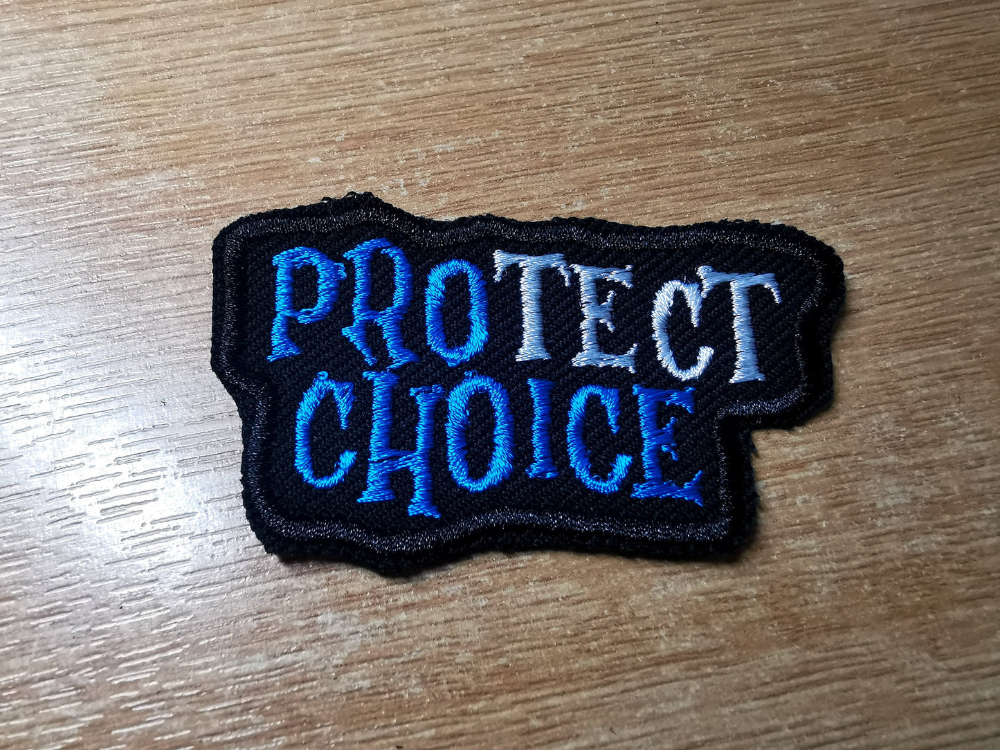 Protect Choice Vibrant Blue Pro Choice Feminist Embroidered Iron On Patch Collection Abortion Politics Punk