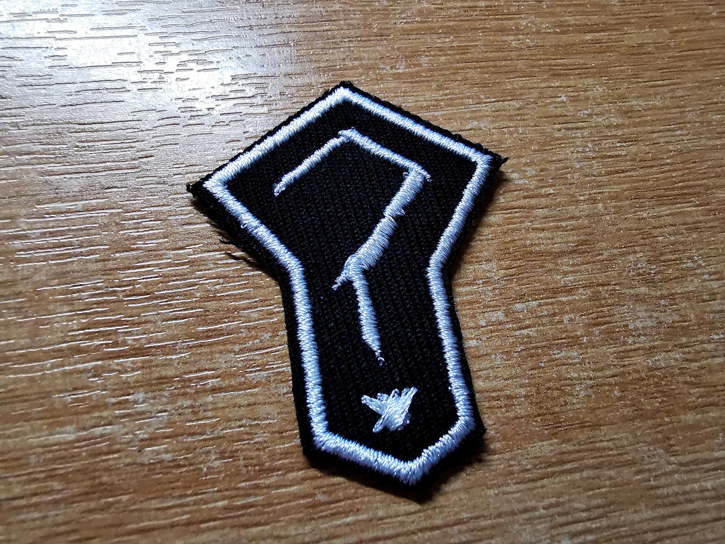 Question Mark Small Iron On Embroidered Patch Gothic Punk Crust