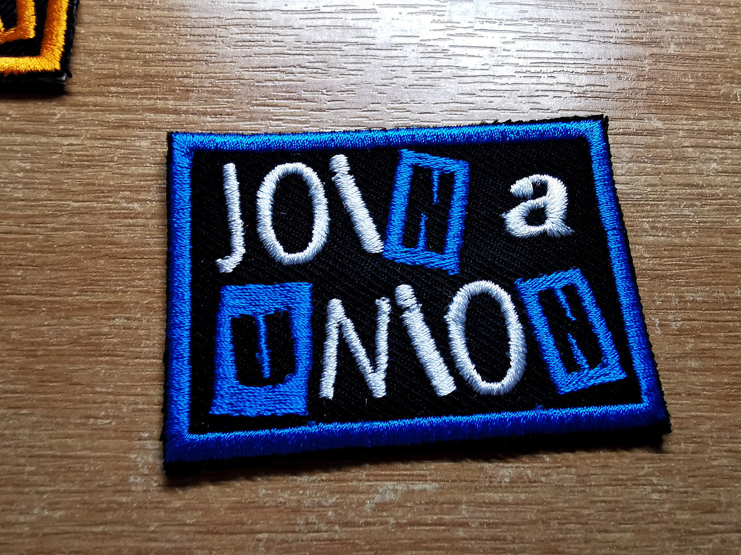 Join a Union Punk Electric Blue Embroidered Iron On Patch Politics Workers Labour Great Resignation