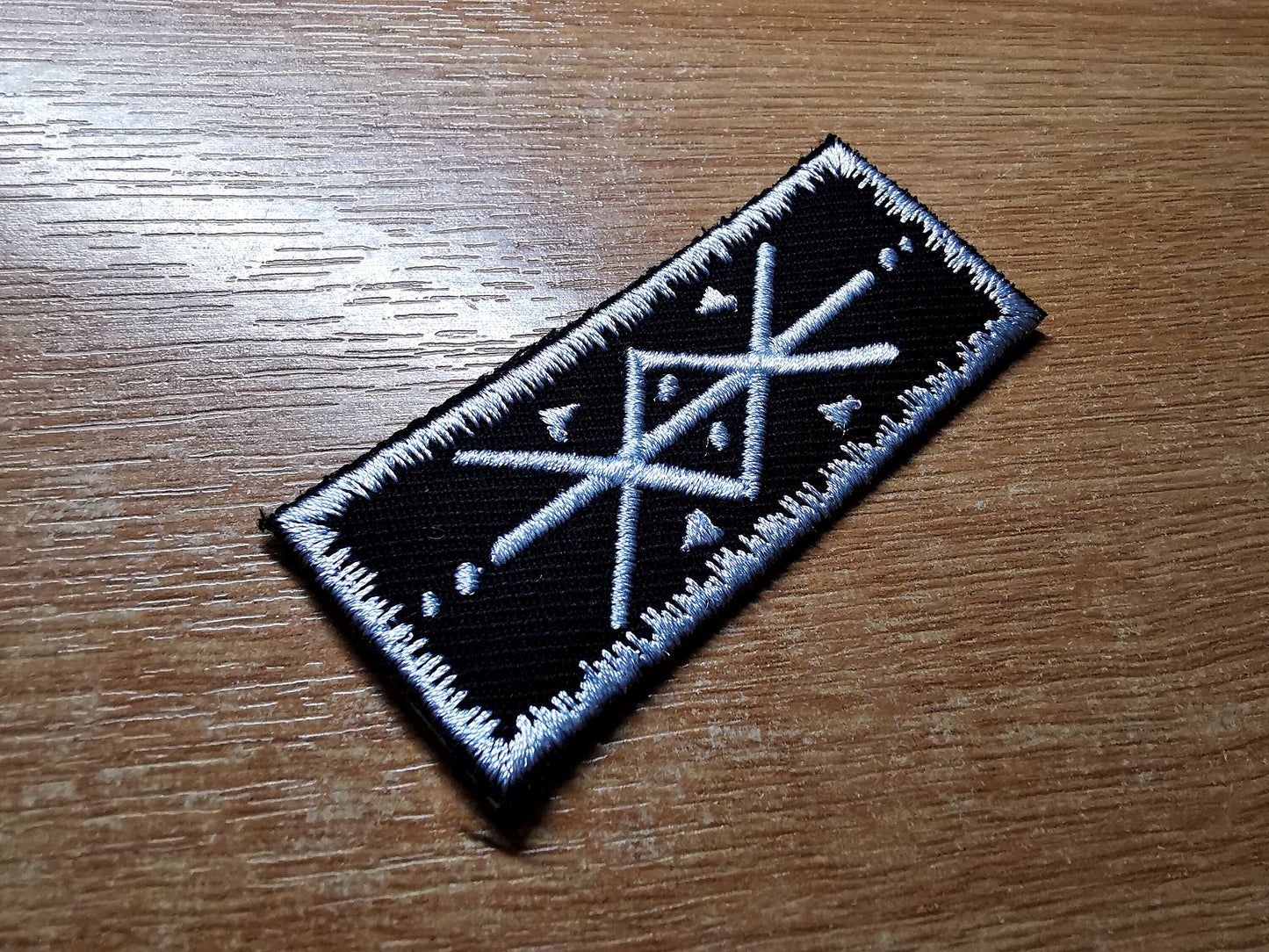 Protection Bindrune Smaller Viking Patch Iron On Embroidered Norse Heathenry Bind Runes