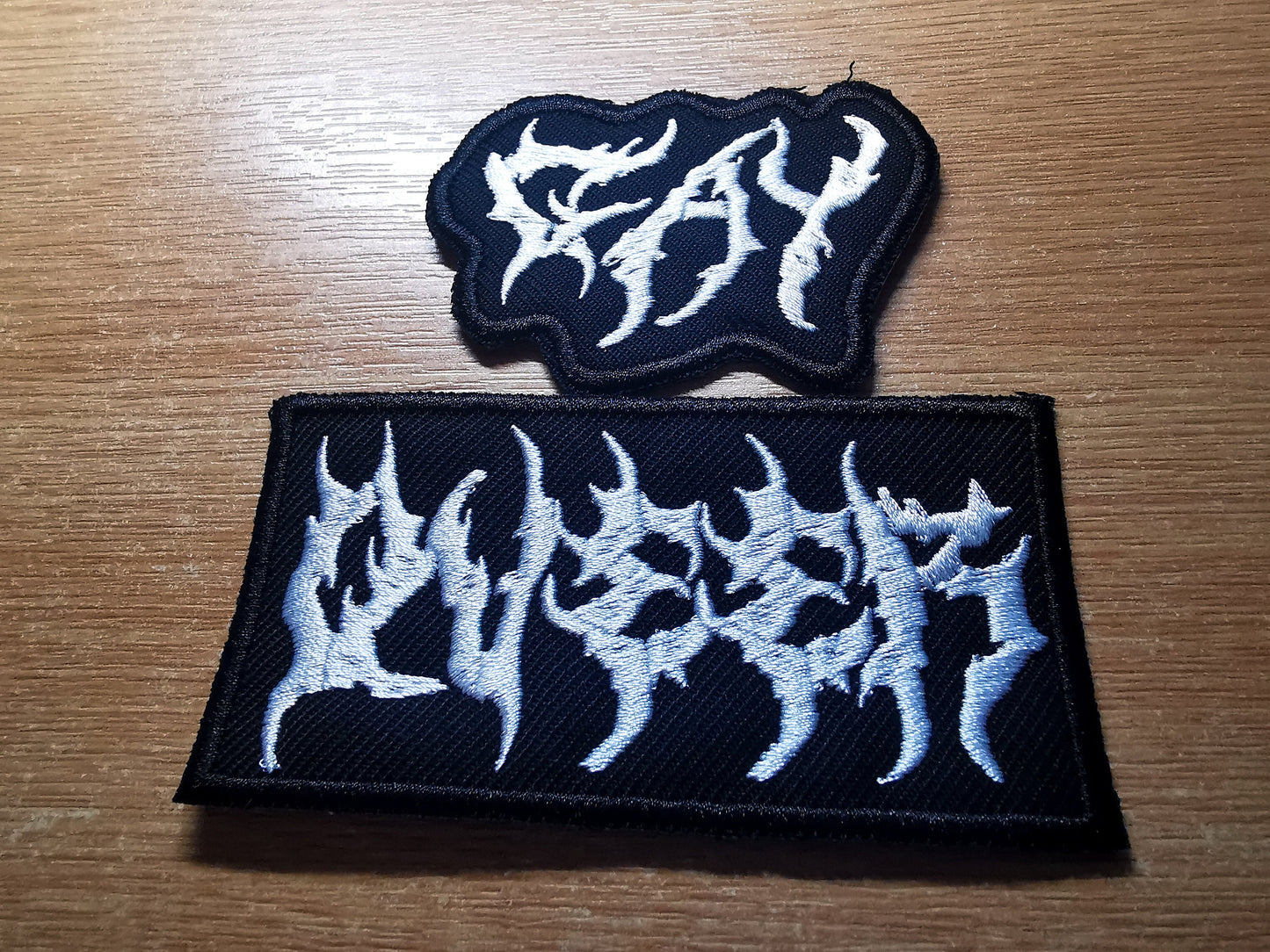 LGBTQ+ Black and Death Metal Embroidered Patches Gay Bi Queer and Lesbian