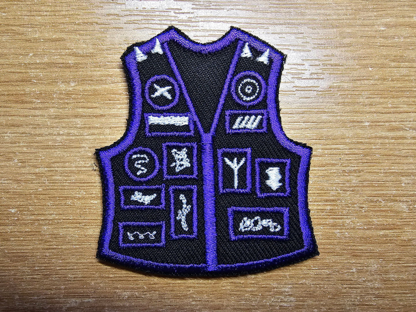 Battle Jacket Embroidered Patch Purple