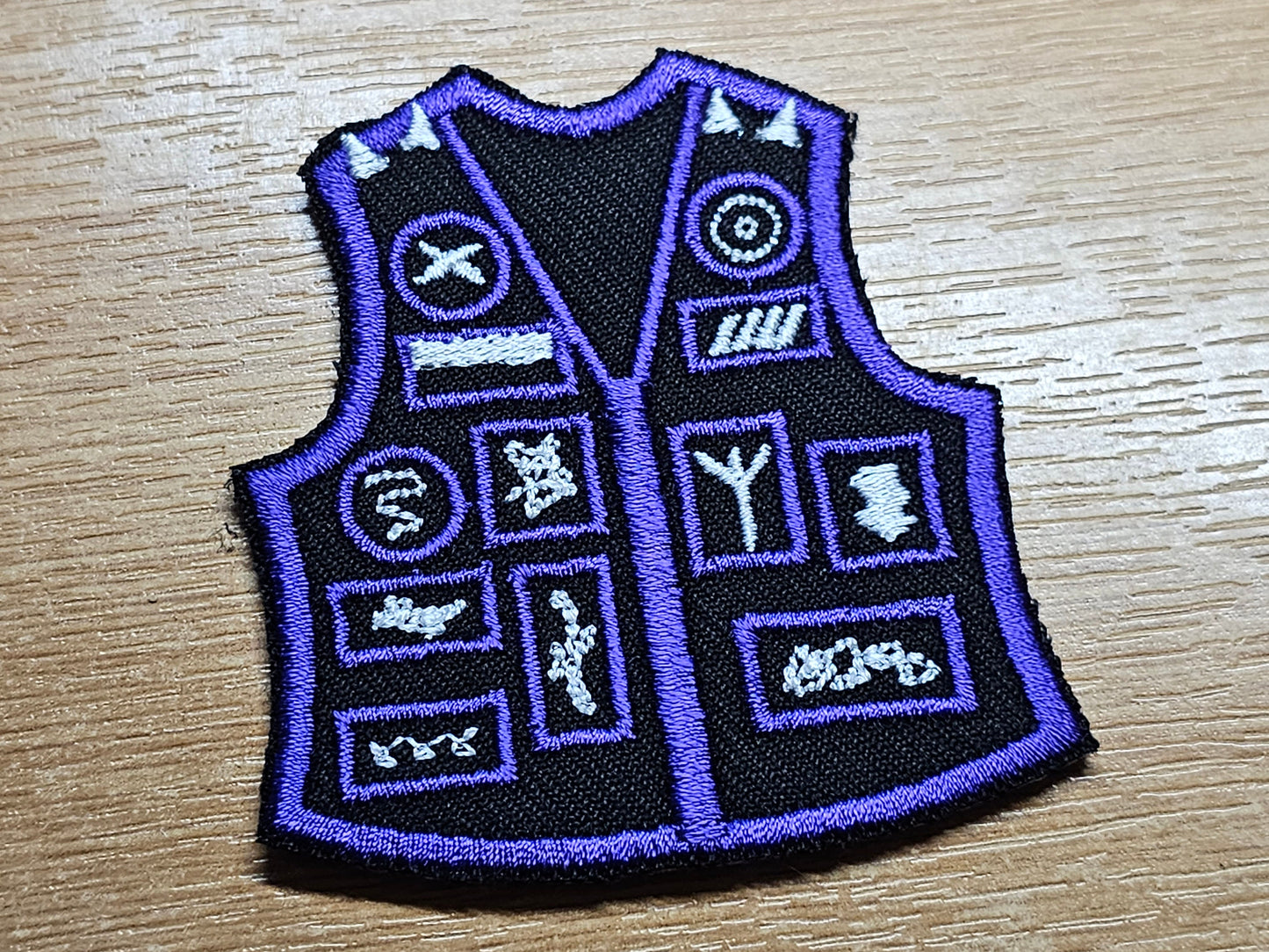 Battle Jacket Embroidered Patch Purple