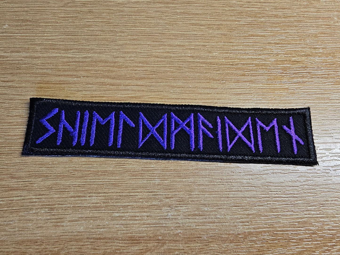 Shieldmaiden Purple Runes Iron or Sew on Embroidered Patch Viking Warrior Norse Inspired Patches