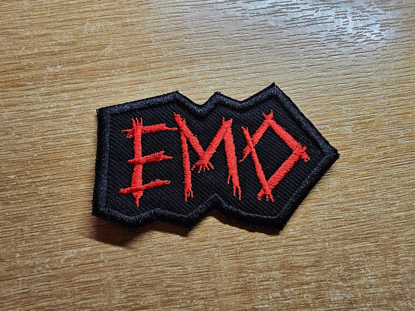 Emo Embroidered Patch Pop Punk Metalcore 00s Culture Throwback Red