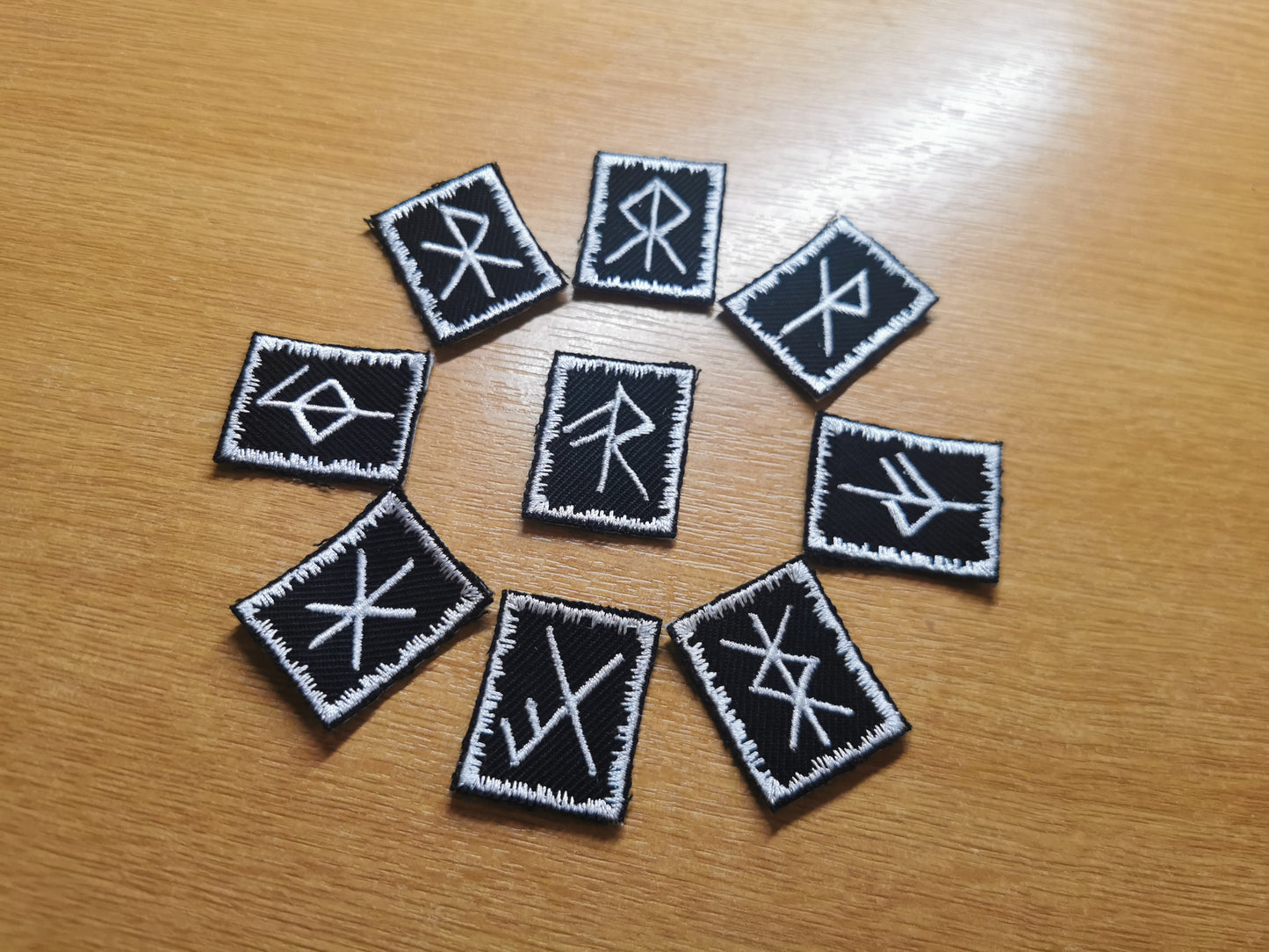 Bindrune Patches Small Embroidered Viking Norse Heathenry