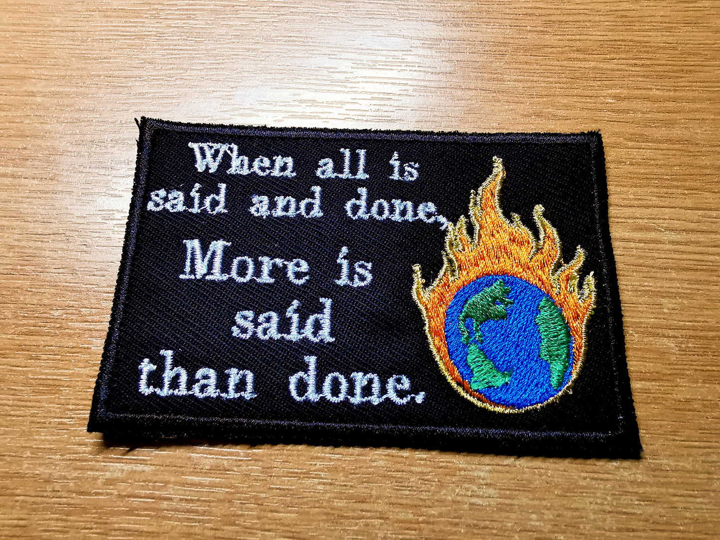 Climate Change Embroidered Patch