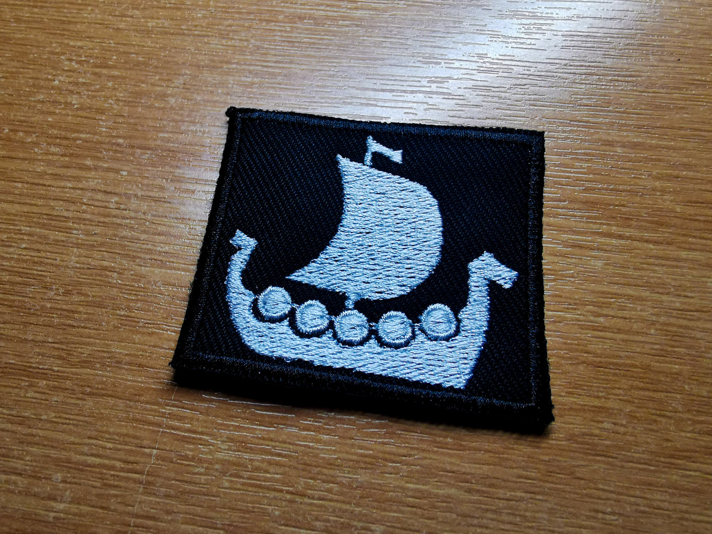 Longship Longboat Viking Ship Valhalla Norse Embroidered Patch