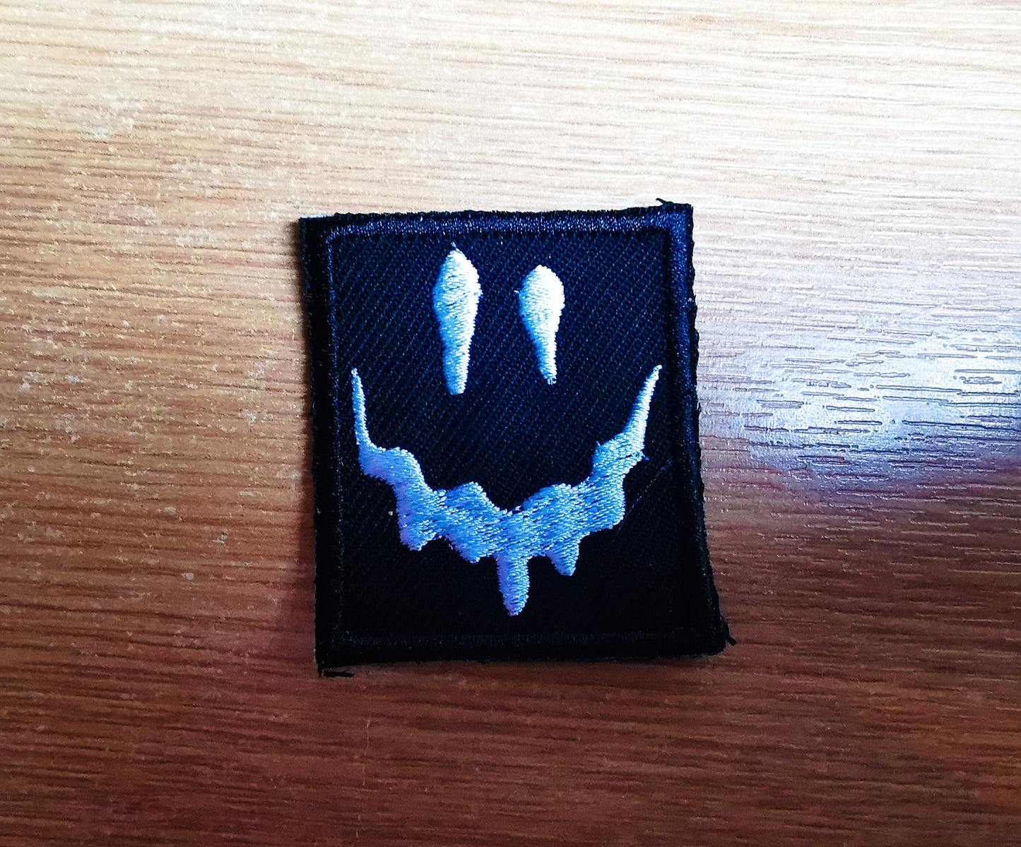 Melting Face Embroidered Patch For Horror Movie Fans and Gamers Metal Music