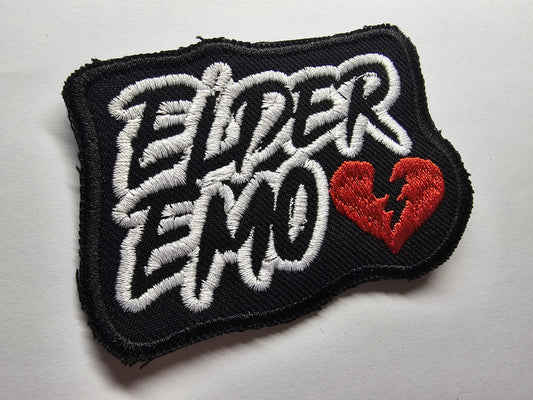 Elder Emo Kid Embroidered Patch Pop Punk Metalcore 00s Culture Throwback