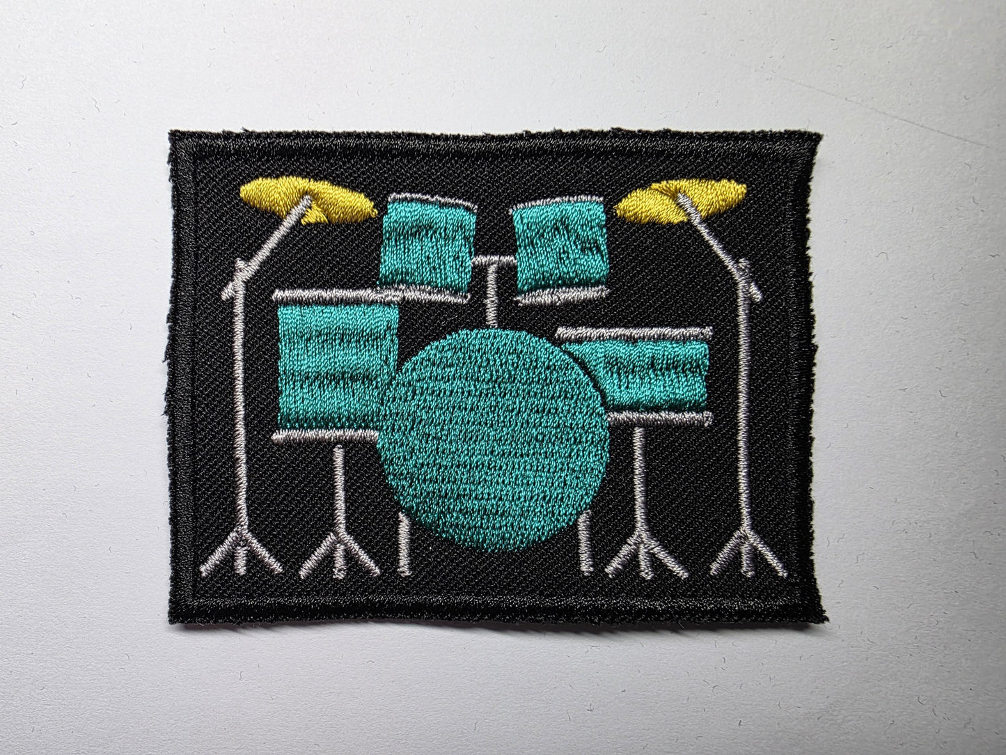 Drum Kits Embroidered Patch Live Music Fans For Drummer Metalheads and Punks