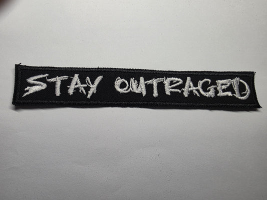 Stay Outraged Embroidered Patch Politics Leftist