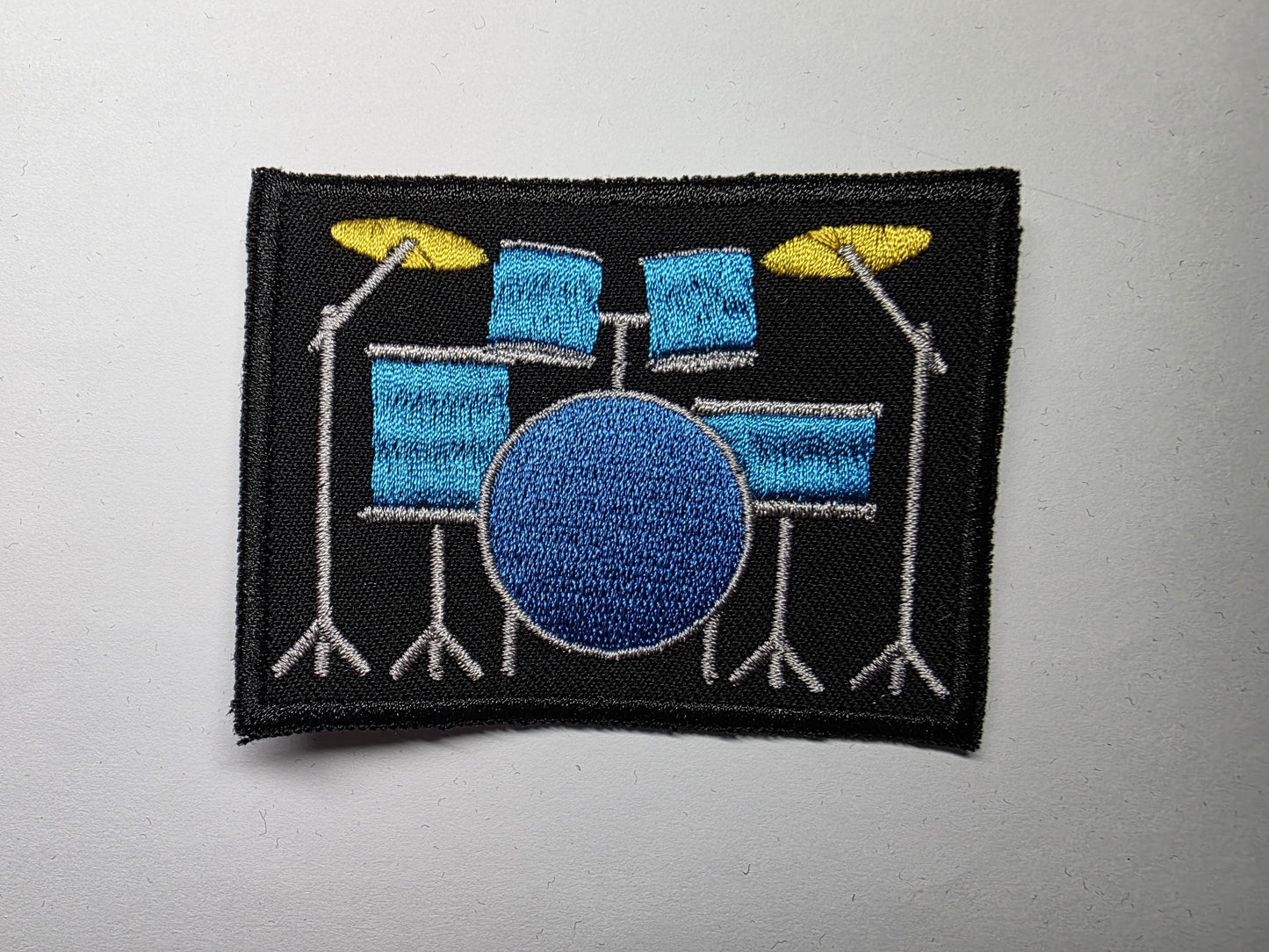 Drum Kits Embroidered Patch Live Music Fans For Drummer Metalheads and Punks
