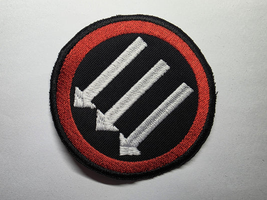 3 Arrows Large Anti-Fascist Embroidered Patch