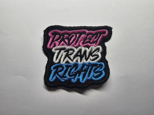 Protect Trans Rights Outline Embroidered Patch