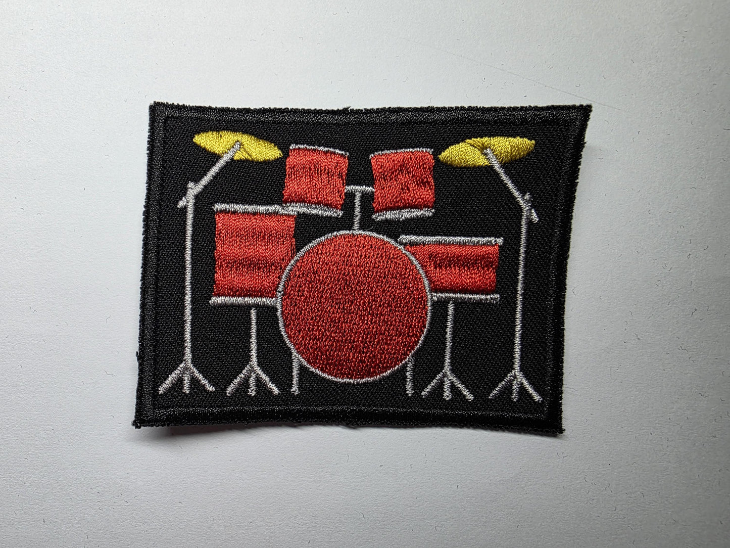 Drum Kits Embroidered Patch Live Music Fans For Drummer Metalheads and Punks