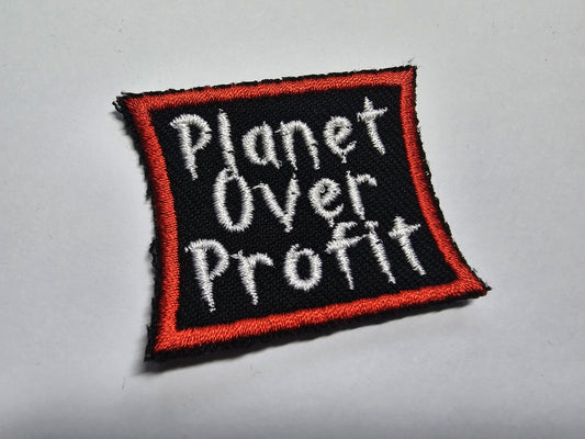 Planet Over Profit Mini Embroidered Patch