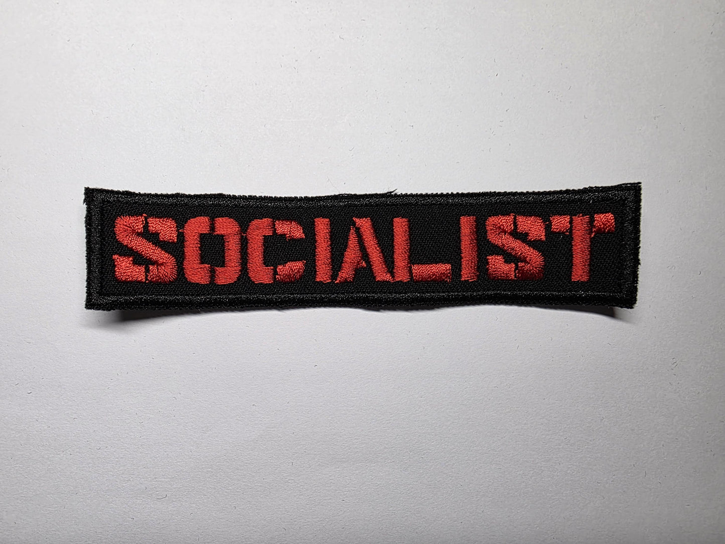 Socialist Red Stencil Military Anti-Hate Embroidered Patch