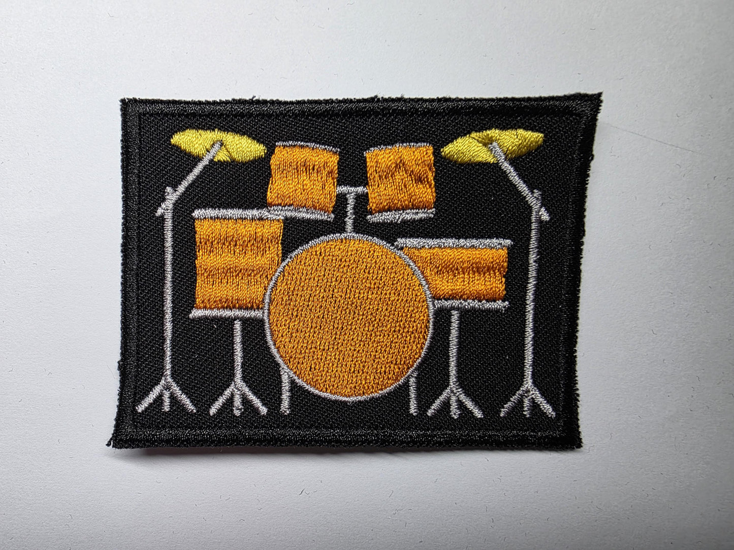 Drum Kits Embroidered Patch Live Music Fans For Drummer Metalheads and Punks