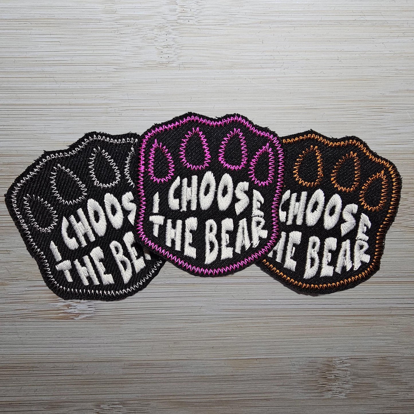 I Choose The Bear Embroidered Patch Patriarchy Feminist Women Safe