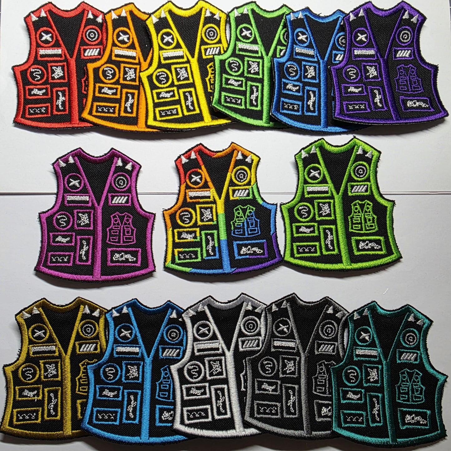 Battle Jacket Meme Patches Embroidered  Mini Battle Vest Funny Patches Vestception