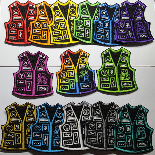 Battle Jacket Meme Patches Embroidered  Mini Battle Vest Funny Patches Vestception