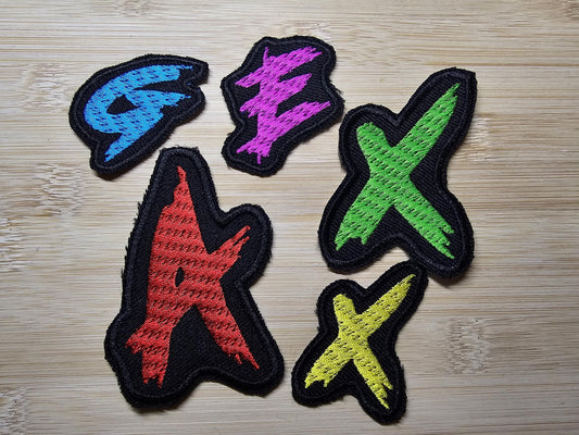 Cyber Synth Punk Letters - Two sizes, 5 Colours