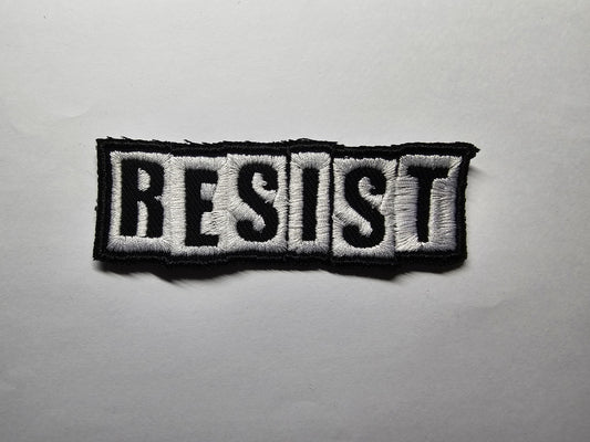 Resist Embroidered Patch