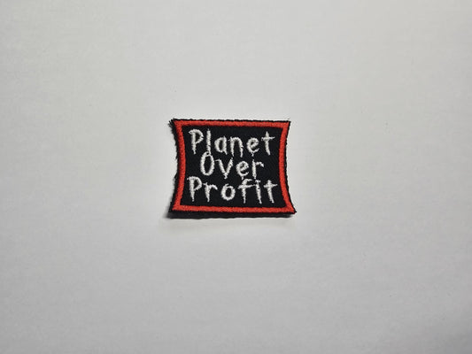 Planet Over Profit Mini Embroidered Patch