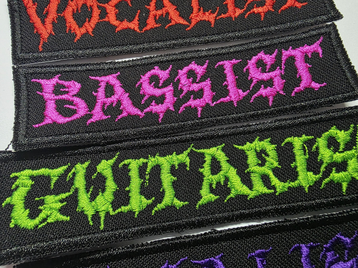 Band Member Patches Roles Embroidered Death Metal Style