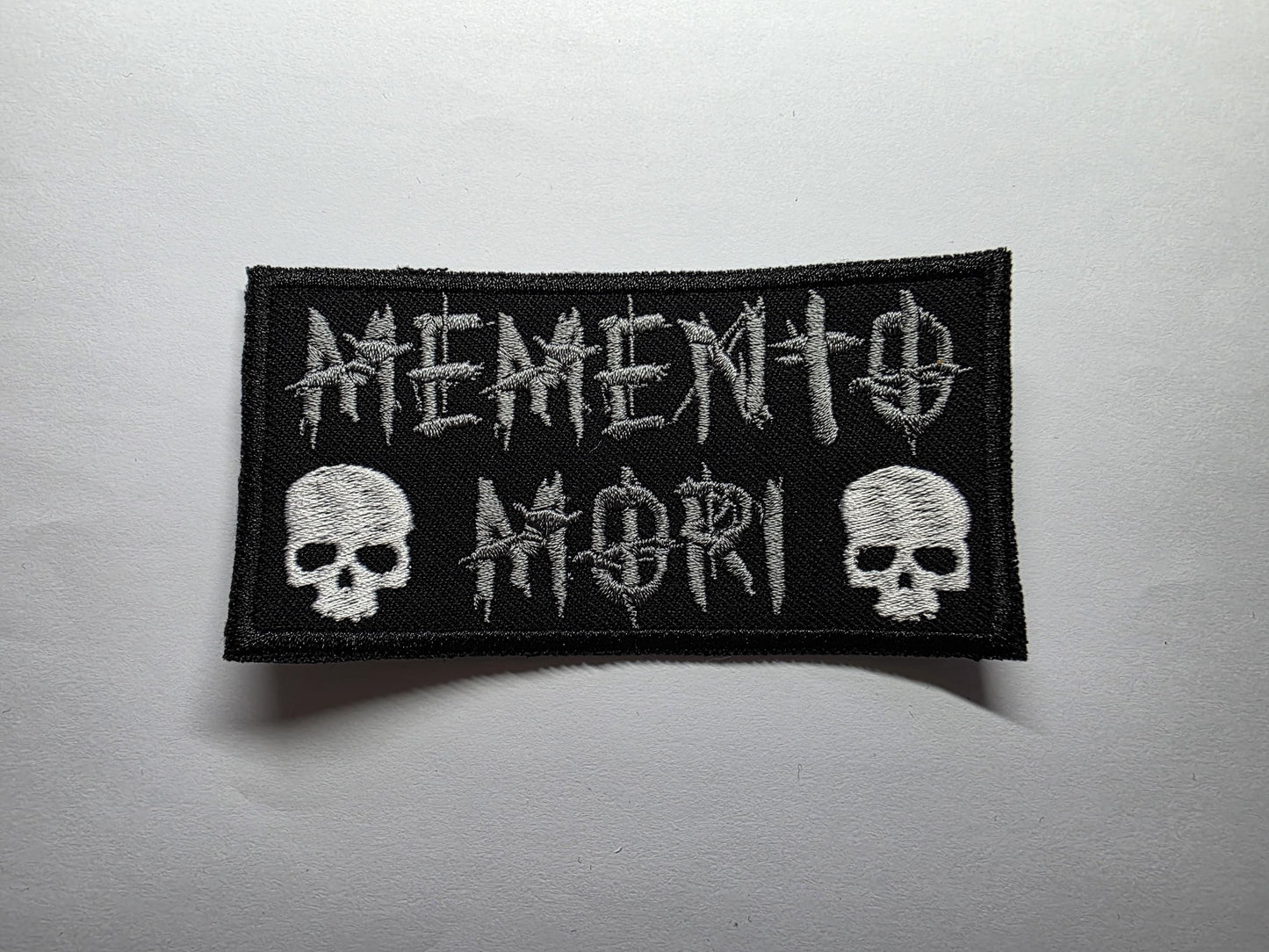 Memento Mori Goth Embroidered Patch with Skulls