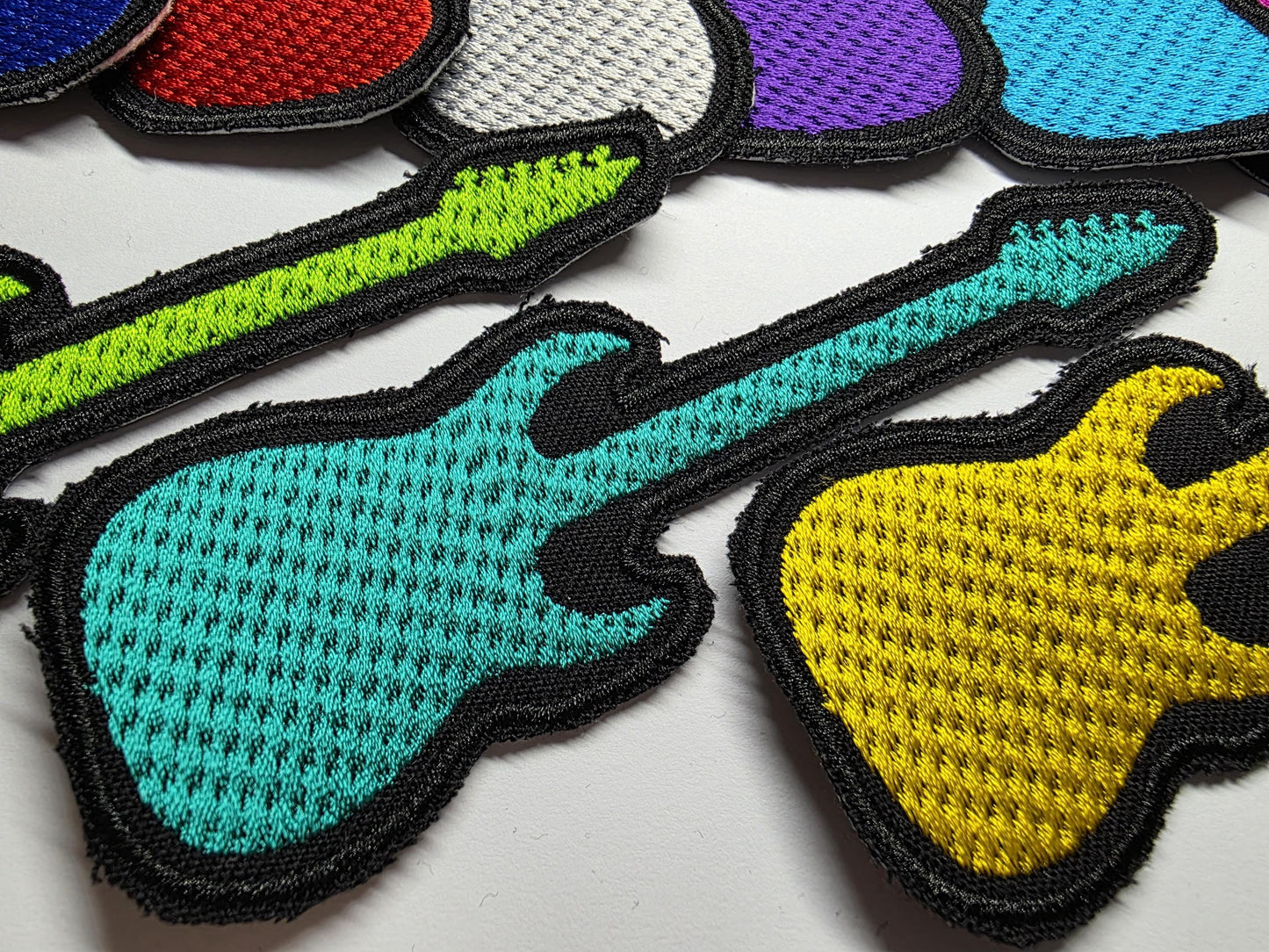 Guitars Embroidered Patch Live Music Fans Metalheads and Punks
