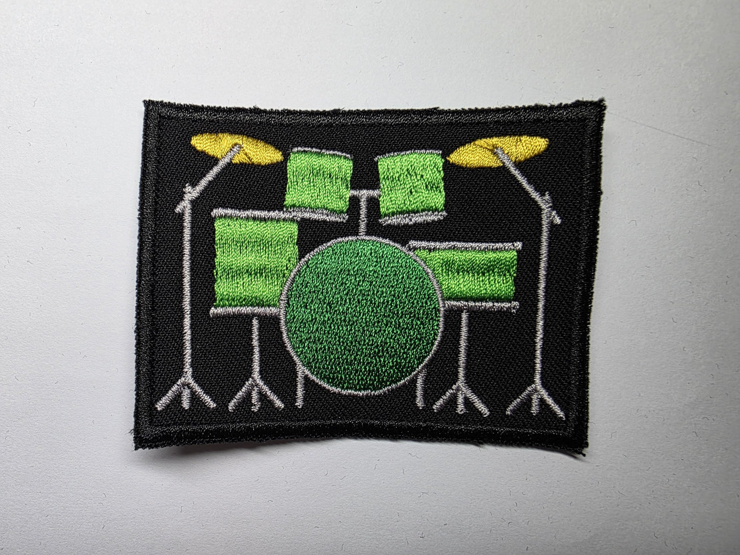Drum Kits Embroidered Patch Live Music Fans For Drummer Metalheads and Punks