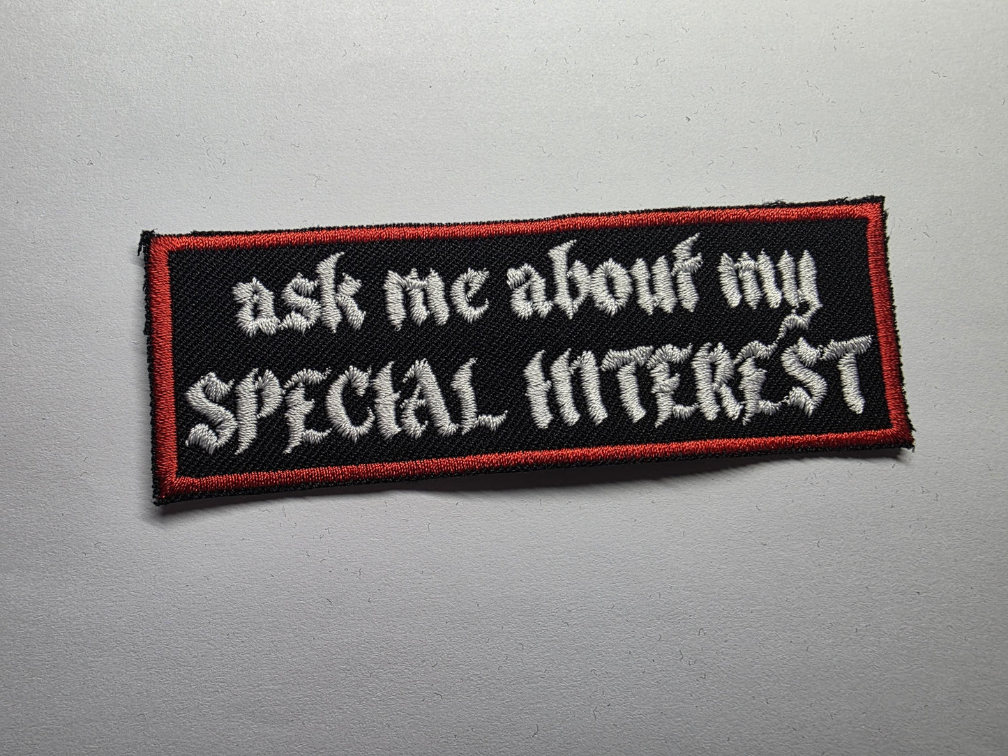 Special Interest Autism Iron On Embroidered Patch Neurodiverse ND