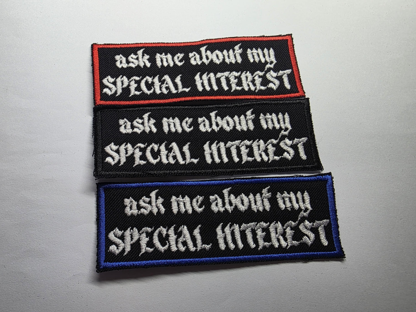 Special Interest Autism Iron On Embroidered Patch Neurodiverse ND