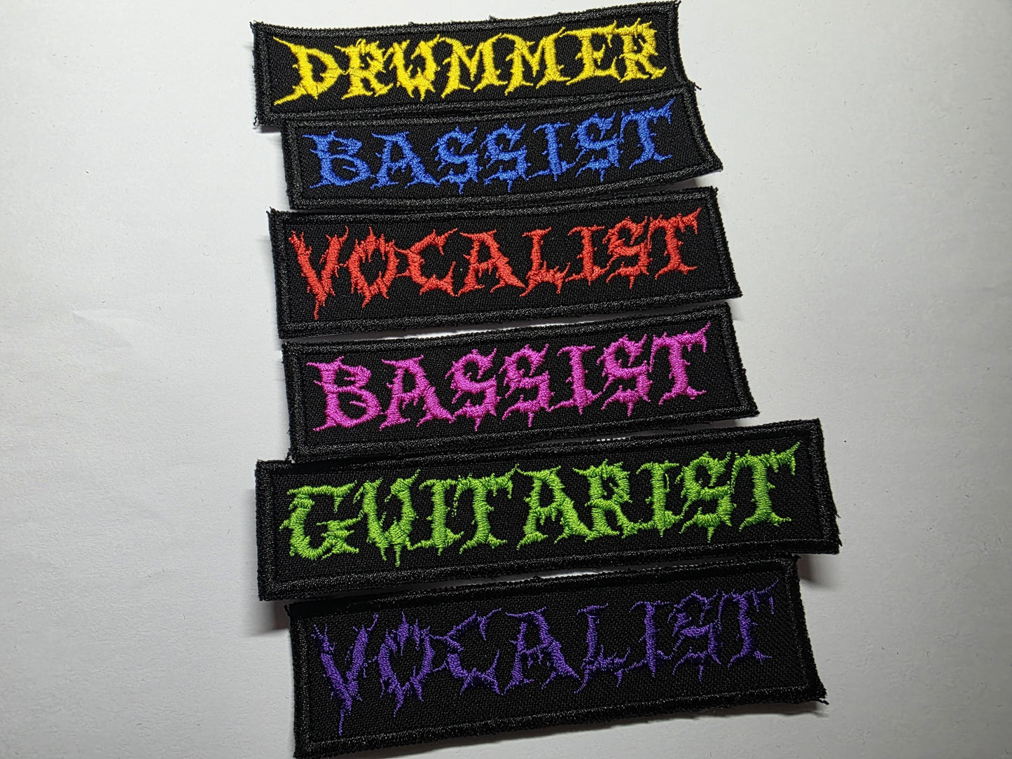 Band Member Patches Roles Embroidered Death Metal Style