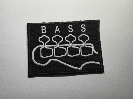 Bass Guitar Embroidered Patch 4-String Bassist