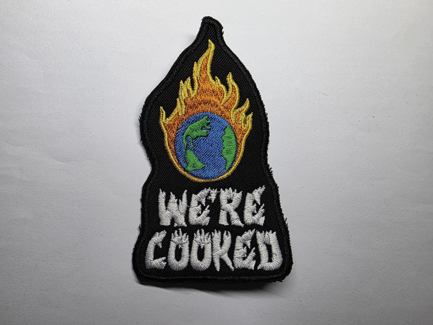 We're Cooked Climate Activism Embroidered Patch