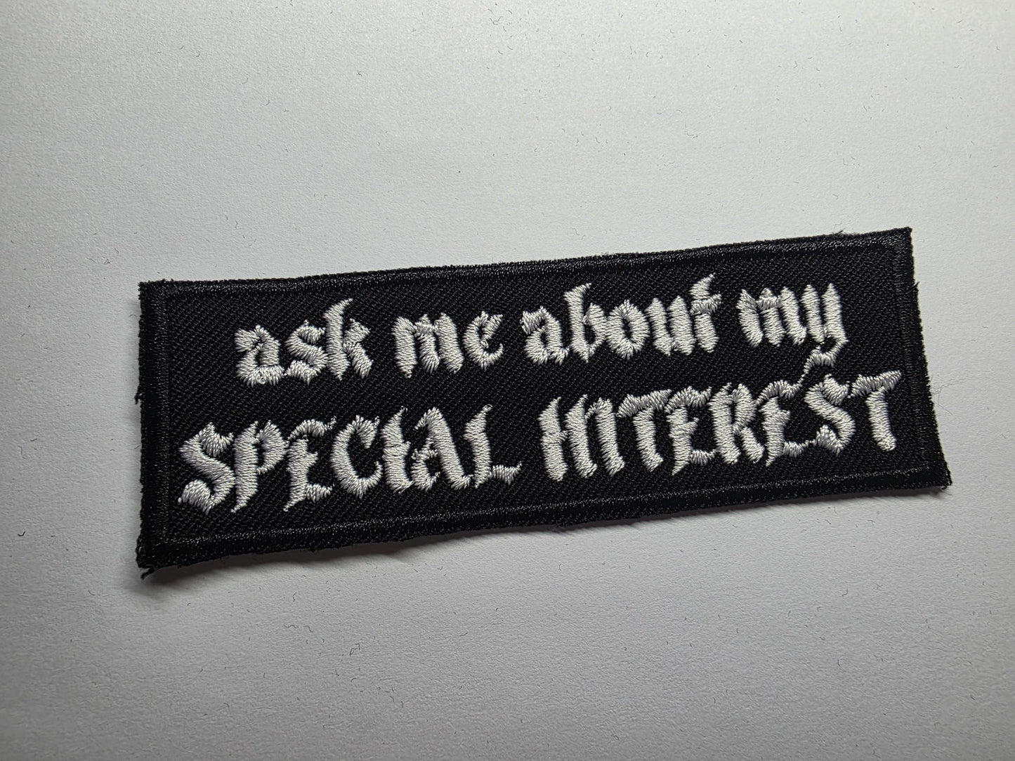 Special Interest Autism Iron On Embroidered Patch Neurodiverse ND