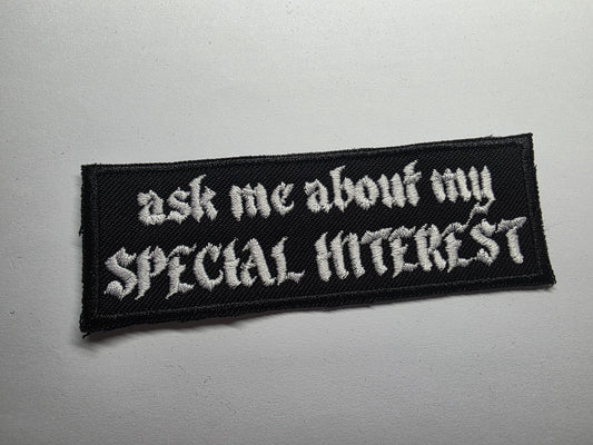 Special Interest Autism Iron On Embroidered Patch Neurodiverse ND