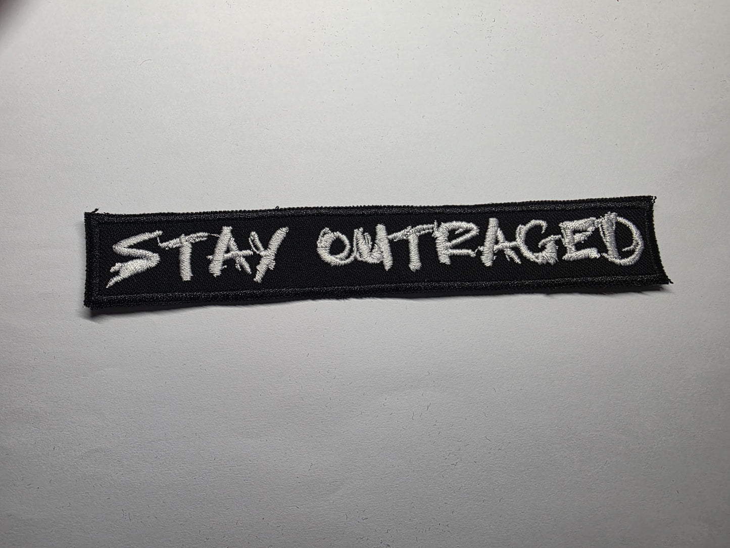 Stay Outraged Embroidered Patch Politics Leftist