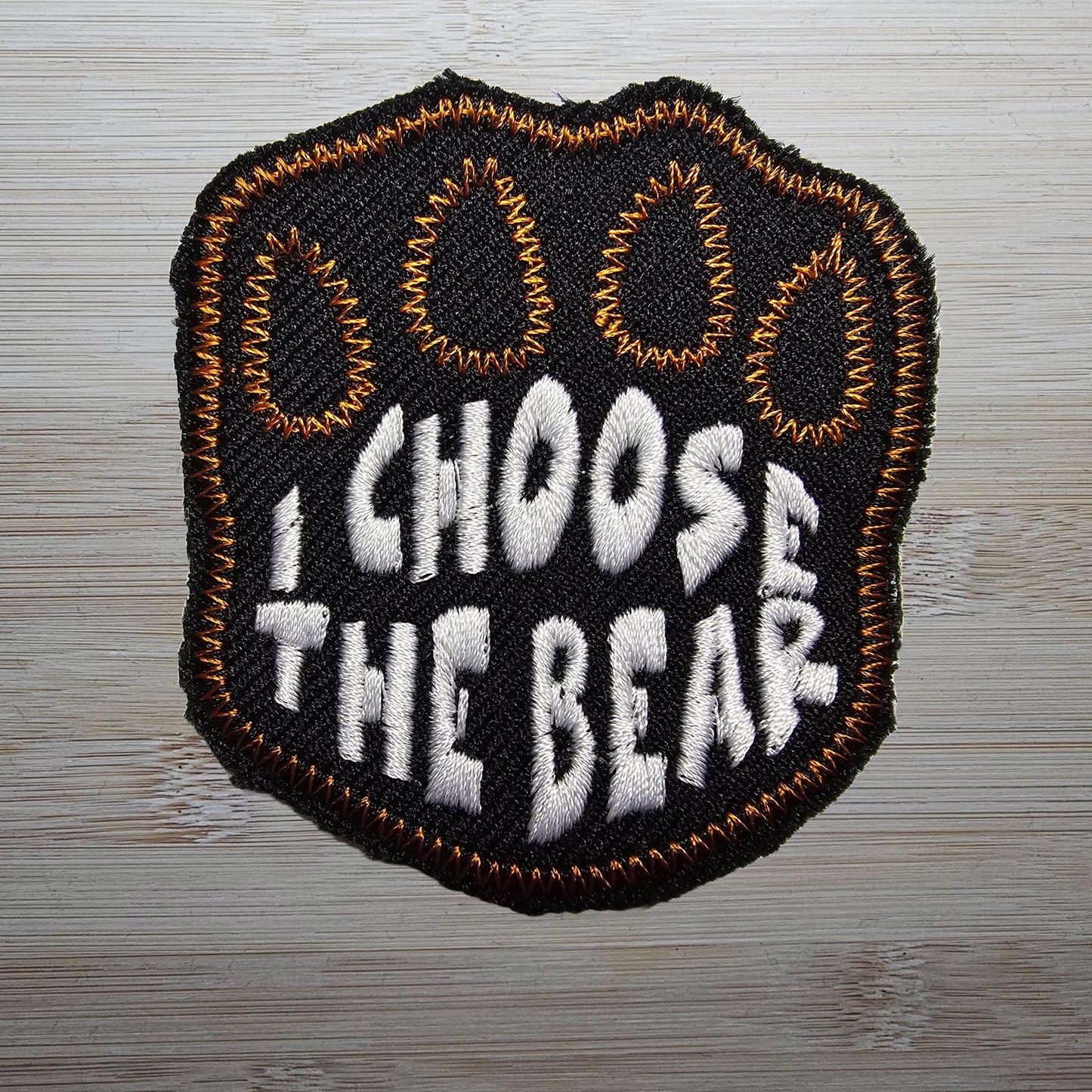 I Choose The Bear Embroidered Patch Patriarchy Feminist Women Safe