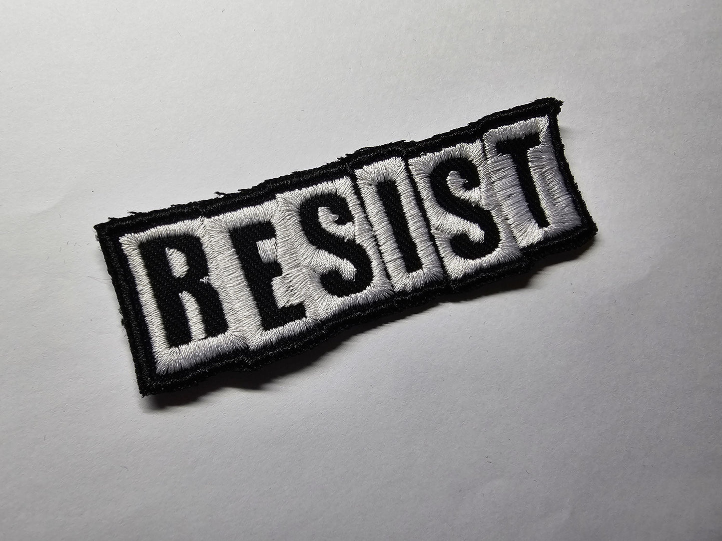 Resist Embroidered Patch