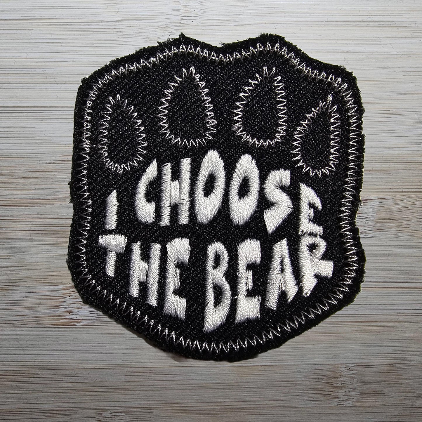 I Choose The Bear Embroidered Patch Patriarchy Feminist Women Safe
