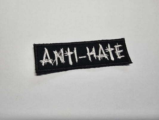 Anti Hate Metal Embroidered Patch
